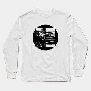 NISSAN SKYLINE GT-R R33 Black 'N White 5 Long Sleeve T-Shirt